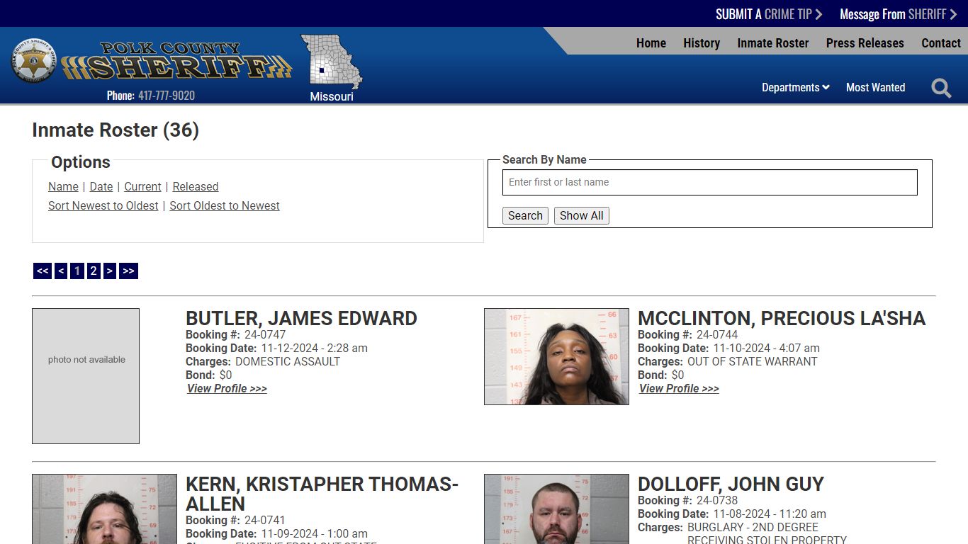 Inmate Roster - Current Inmates Booking Date Descending - Polk County ...