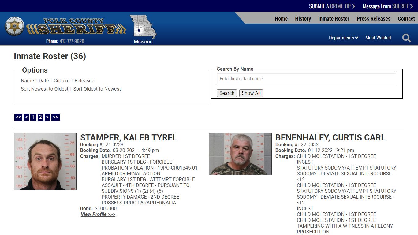 Inmate Roster - Current Inmates Booking Date Ascending - Polk County ...