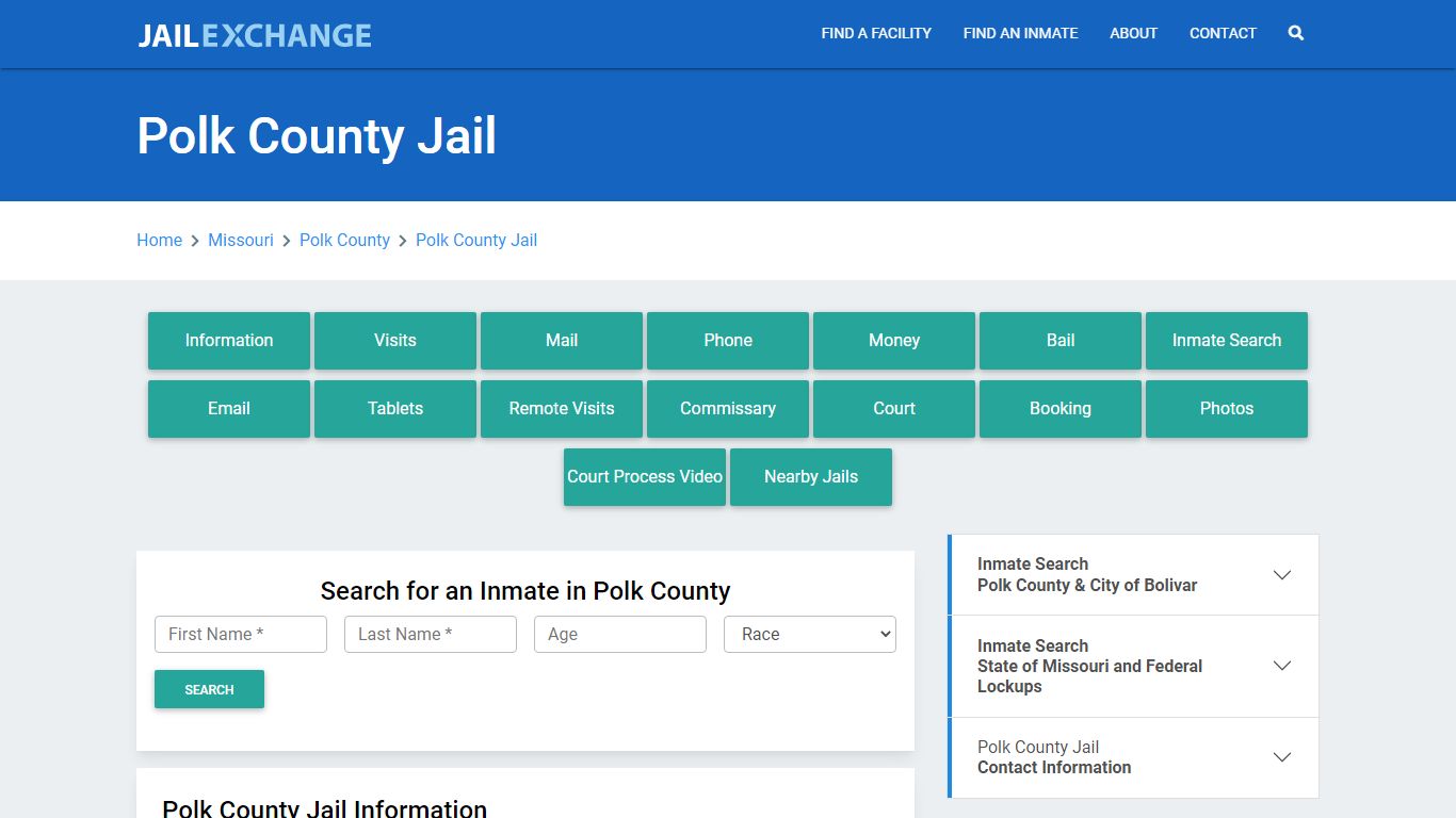 Polk County Jail Roster Lookup, MO, Inmate Search - Jail Exchange